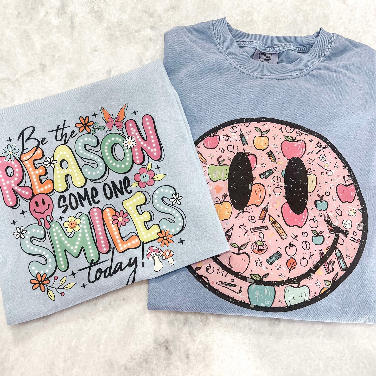 Teacher Apple Smiley Tee