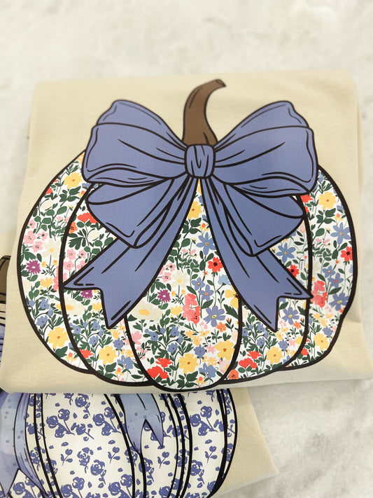 Fall Floral Coquette Pumpkin